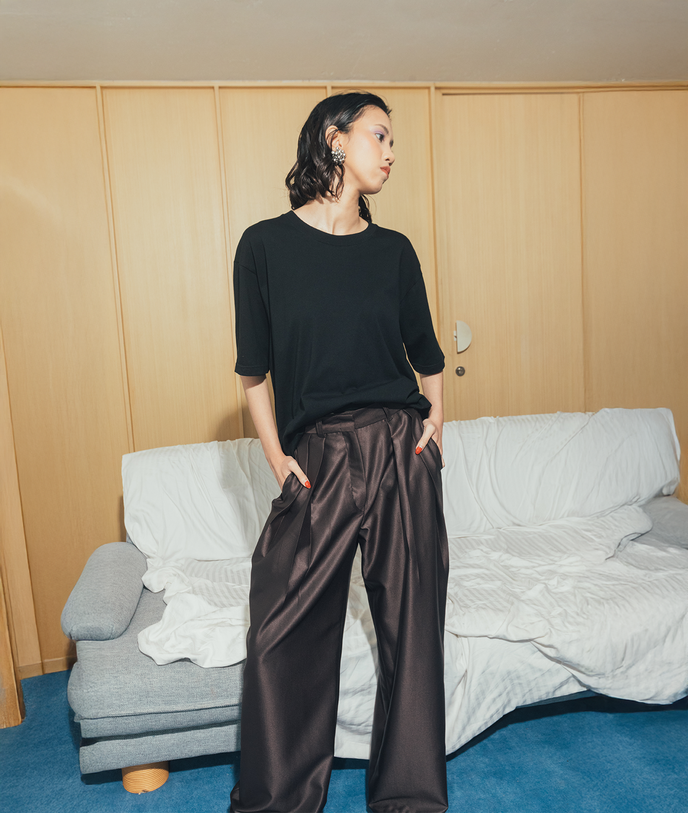 SUNDAY SLOUCHY WIDE PANTS